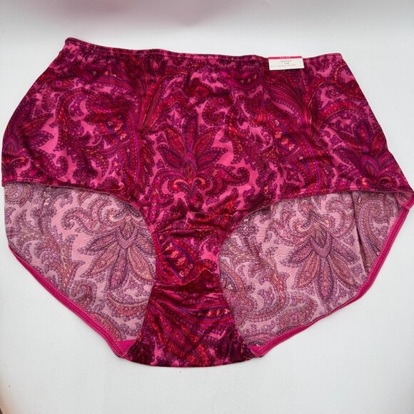 Vintage 90's Cacique Second Skin Shiny Satin High Leg Brief bikini Panty shinny - Picture 1 of 11